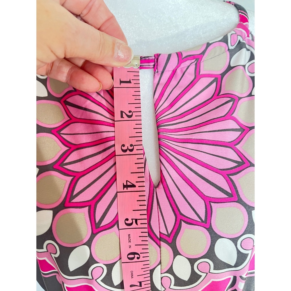 INC International Concepts Studded Mandala Bloom Maxi Dress Dark Gray Pink Small - Picture 10 of 11